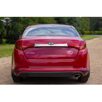 хром накладка на кришку багажника Kia Optima з вирізом під знак