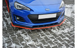 Дифузор переднього бампера з червоною смугою Subaru BRZ рестайл верс.4