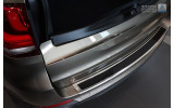 захисна накладка на бампер BMW X5 F15 (Carbon+Stal)