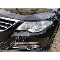 вії (накладки на фари) VW Passat CC 2008-2012 abs-пластик