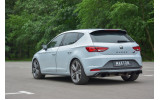 Накладка заднього бампера з ребрами Seat Leon 3 Cupra