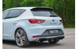 Накладка заднього бампера з ребрами Seat Leon 3 Cupra