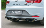 Накладка заднього бампера з ребрами Seat Leon 3 Cupra