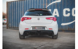 Накладка заднього бампера Alfa Romeo Giulietta рестайл (вихлопна з одного боку)