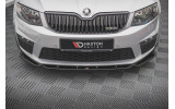 Тюнінговий спойлер переднього бампера Skoda Octavia 3 RS дорестайл вер. 4