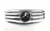 центральна тюнінг грати для Mercedes E-Class W211 (AMG Silver Chrome)