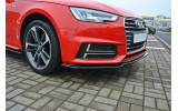 Передній дифузор на бампер Audi S4/A4 S-line B9 вер. 1