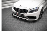 Дифузор на передній бампер Mercedes C63AMG Coupe C205 FL