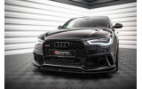 Дифузор на передній бампер Audi A6 C7 з бампером у стилі RS6