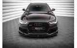 Дифузор на передній бампер Audi A6 C7 з бампером у стилі RS6