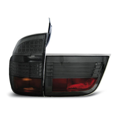 Темні задні діодні ліхтарі BMW X5 E70 дорестайл