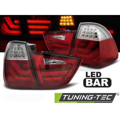 Тюнінгові ліхтарі задні BMW 3 E91 kombi 2009-2011 LED BAR red white