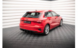 Центральний дифузор на задній бампер Street Pro Audi A3 8Y Sportback