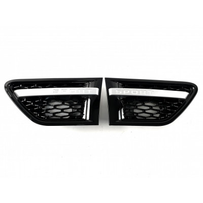 Чорні з сірим зябрами в крила для Range Rover Sport