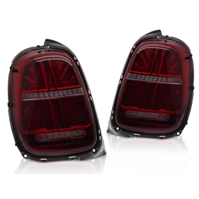Тюнінгові LED ліхтарі задні MINI COOPER F55, F56, F57 RED SMOKE
