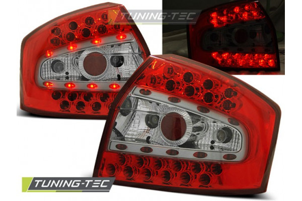 Тюнінг задні ліхтарі з діодами AUDI A4 B6 седан, червоні