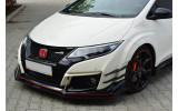 Накладки-елерони на передній бампер Honda Civic IX Type R