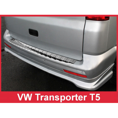 Накладка на бампер із загином та ребрами Volkswagen Transporter T5, T6