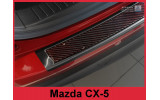 захисна накладка на бампер Mazda CX-5 чорна сталь+carbon red
