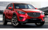 захисна накладка на бампер Mazda CX-5 чорна сталь+carbon red