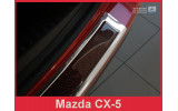 захисна накладка на бампер Mazda CX-5 сталь+carbon red