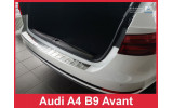 Накладка на бампер із загином та ребрами Audi A4 B9 Avant