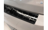 накладка на бампер із загином та ребрами FIAT 500 Hatchback (чорна)