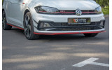 Тюнінг дифузор переднього бампера Volkswagen Polo MK6 версія GTI