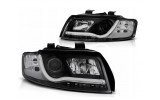 Чорні фари передні Tube lights AUDI A4 B6