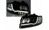 Чорні фари передні Tube lights AUDI A4 B6