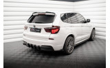 Центральний дифузор заднього бампера Street pro BMW X3 F25 M-Pack