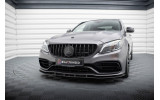 Передній дифузор під бампер Street Pro Mercedes-AMG C63 Sedan / Estate W205 рестайл