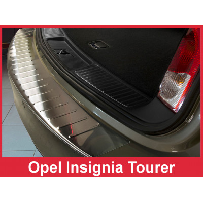 Накладка на бампер із загином та ребрами Opel Insignia Tourer (kombi)