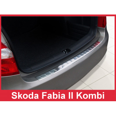 Накладка на бампер із загином Skoda Fabia II Kombi