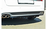 Центральна накладка на задній бампер Audi A6 C7 S-line Avant