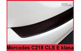 Накладка на бампер із загином Mercedes CLS C218 Carbon (red)