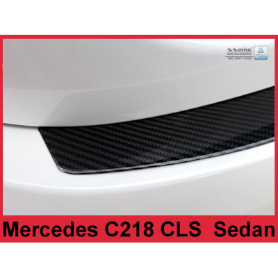 Накладка на бампер із загином Mercedes CLS C218 Carbon