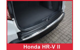 Накладка на бампер із загином та ребрами Honda HR-V 2