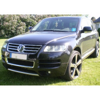 вії (накладки на фари) VW Touareg I дорестайл