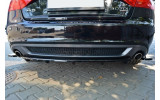 Центральна накладка заднього бампера з вертикальними ребрами Audi A5 8Т S-line