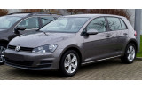 захисна накладка на бампер Volkswagen Golf VII Hatchback (Carbon + Stal)