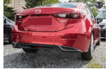 Дифузор заднього бампера Mazda 3 (2013-2018) седан, чорний