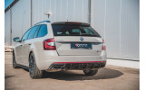 Центральна накладка заднього бампера Skoda Octavia RS MK3/MK3 FL Hatchback/Estate