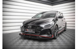 Передній дифузор накладки на бампер Street pro Hyundai I20 MK3 N версія