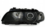 Тюнінг фари з чорним корпусом BMW E46 9-03 C/ C Led angel eyes