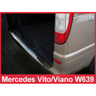 Накладка на бампер із загином та ребрами Mercedes W639 Vito/Viano