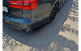 Бічні накладки на задній бампер Audi A6 C7 S-line Avant