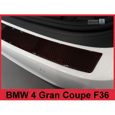 Накладка бампера BMW 4 F36 Gran Coupe Carbon (red)