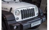 накладки на радіаторні грати Jeep Wrangler JK під замок