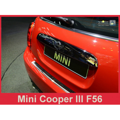 Накладка на бампер із загином Mini Cooper III F56 сталь+carbon